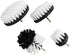 ABN Power Scrubber Cleaning Brush Set - 4 Piece White Soft Bristle Shower Scrubber Kit for Home and Auto