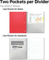Dunwell Red Wide Ruled Spiral Notebook, 1 Subject, 100 Sheets, Plastic Cover, Perforated Pages, Poly Pocket Folder
