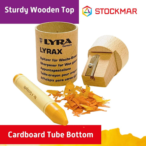 Lyra Stockmar Stick Crayon Sharpener, Jumbo Crayon Sharpener for Large Beeswax Crayons - Made in Germany