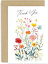 Beautiful Thank You Card for Female Friend - Meadow Flower Artwork Painting