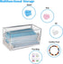 Face Mask Dispenser with Hinged Lid, Countertop Acrylic Mask Storage Box for Home Office