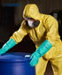 LANON Reusable Heavy Duty Nitrile Chemical Resistant Gloves, 18" Length, Non-Slip, Large, Acid, Alkali, Oil Protection