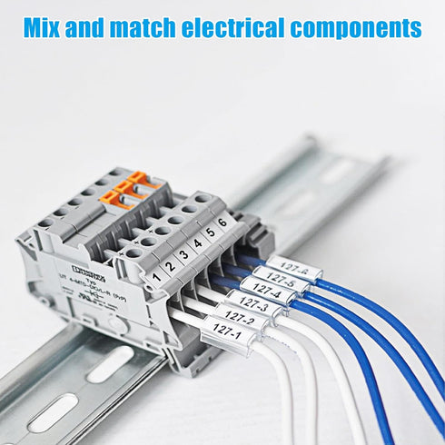 20 Pieces 13 Inch Aluminum DIN Rails Slotted for Mounting Hardware Components, 35mm Wide