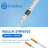 1cc 30G 1/2" (12.7mm) Packed, Pack 100 Insulin Syring, seringe insulina, Individually Smooth & Comfortable