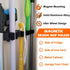 4 Magnetic Broom Holder Rack,Strong Magnetic Mount Mop Holder Racks for Cleaning Tools,Non-slip Magnetic Tool Holder