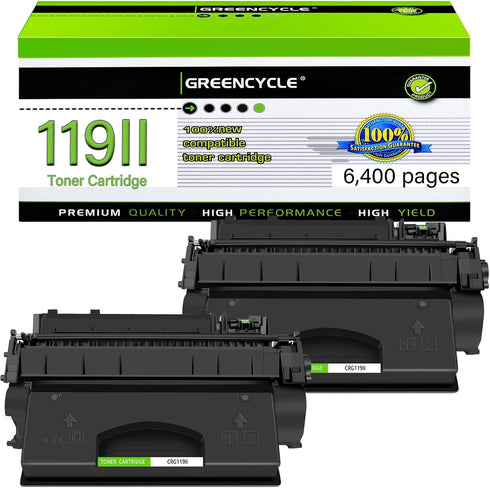 greencycle 119II Compatible Toner Cartridge Replacement for Canon 119 II (Universal CE505X/CF280X) for ImageClass