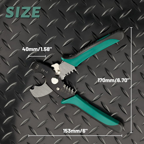 SPEEDWOX 7 Inches Wire Strippers Cutter Pliers Multi-Function Hand Tool for Cable Cutting and Precision Stripping