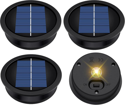 Suggant 4 Pack Solar Light Replacement Top, Replacement Solar Light Parts for Lantern