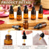 Nuogo 100 Pcs Amber Glass Mini Dropper Bottles, Small Empty Sample Vials with Dropper and Black Caps