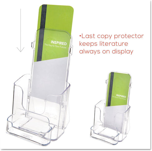 Deflecto Docuholder, Clear Rigid Countertop Leaflet Holder with Business Card Holder