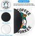 YAZMEEN No Coffee No Workee Mouse Pad, Funny Gnome Mousepad with Non-Slip Rubber Base, Cute Round Mouse Mat