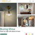 Shenmoyl Battery Operated Wall Sconce with Clear Striped Shade Pattern Glass Adjustable Chain Retro Gold Wall Mounted