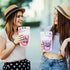 24 Sets Seematn Girls Trip Drink Pouch Bags with Straws, Girls Weekend Getaway Drink Holders Reusable Travel Juice Bag