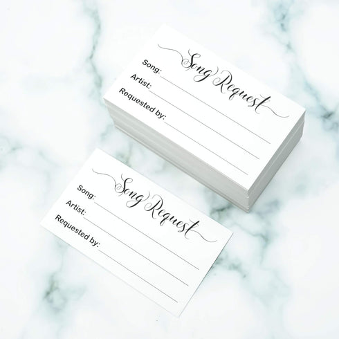 RXBC2011 100 Song Request Cards for Wedding Reception, Prom Dance Party, Band DJ Karaoke
