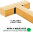4pcs Black 3.5x6.5 Post Bracket for 4x4 Wood Post Anchor Base Steel Plate with Holes for Wood Joint Connector