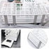 Plastic Test Tube Rack - 2 Pack White 40 Holes Holder for 21mm and Below Test Tubes, Detachable