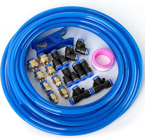 TAILONZ PNEUMATIC Blue 8mm or 5/16 OD Polyurethane Air Hose Pipe Tube Kit, 10 Meter