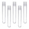 Hicarer 50 Pieces Clear Plastic Test Tubes, 12 by 75 mm with Push Caps