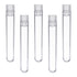 Hicarer 50 Pieces Clear Plastic Test Tubes, 12 by 75 mm with Push Caps