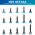 NINDEJIN 450 PCS Miniature Screws Assortment Set, Phillips Flat Head M2.3 M2.6 M3, Black Self-Tapping for Electronics