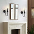 1-Light Black Wall Sconce, Farmhouse Vintage Candle Sconces Wall Light Fixtures for Living Room, Crystal Industrial