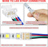 LightingWill 4Pin 10mm, 10 4 5050 RGB LED Connectors PCS Strip to Wire Connector Transparent Solderless, LED Tape Light
