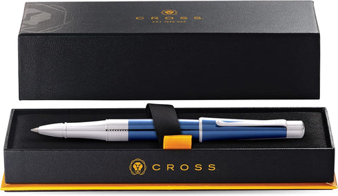 Cross Beverly Refillable Gel Ink Rollerball Pen, Medium Rollerball, Includes Premium Gift Box, Translucent Cobalt Blue