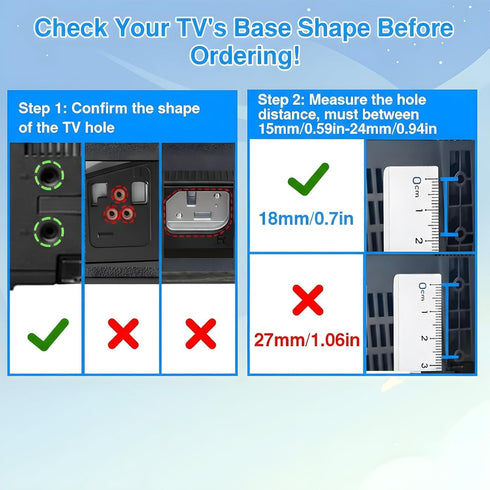 ULTECHNOVO 32-55 Inch Universal Tv Mount Stand for Televisions Tabletop Holder with Non-Slip Base Pads and Screws