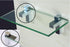 Tiberham 3-30mm (Pack 2) Adjustable Wood/Glass Shelf Bracket, Zinc Alloy Polished Chrome Shelf Support Clamp Corner