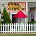 Fastasticdeals 4 Grommets 24x36Inches Vinyl Banner Multiple Sizes Pork Chops Restaurant Cafe Bar Restaurant & Food