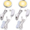 Single LED Kitchen Under Cabinet Puck Light, 120V Direct Wall Plug in