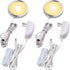 Single LED Kitchen Under Cabinet Puck Light, 120V Direct Wall Plug in