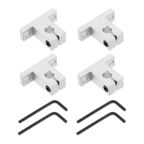 uxcell 4pcs SK8 Aluminum Linear Rod Rail Shaft Support for 8mm Diameter Shaft, Mounting Bracket for CNC Machine, 3D