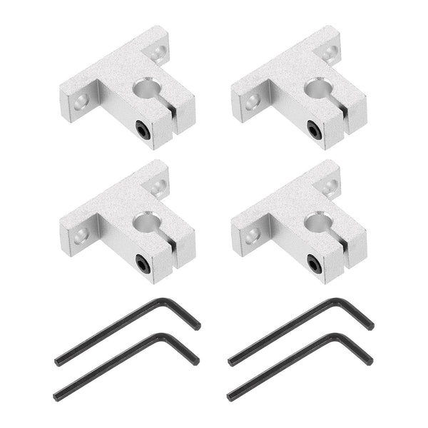 uxcell 4pcs SK8 Aluminum Linear Rod Rail Shaft Support for 8mm Diameter Shaft, Mounting Bracket for CNC Machine, 3D