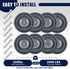 8 Pack 5 MAOPINER Shopping Cart Replacement Wheels Kit, Ball Bearing TPU Silent Casters with Screws, Heavy-Duty