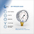 2-1/2" Pressure Gauge, Chrome Plated Steel Case, Dry, 0-100 psi/kPa, Lower Mount 1/4" NPT