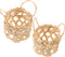 Luxshiny 2Pcs Rustic Woven Lampshade Small Lamp Shades with Handles for Decorative