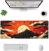 Japanese Mount Fuji Red Sunset Gaming Mouse Pad XL, Large Non Slip Rubber Mousepad, Stitched Edges Mouse Pads, Long Extended Mouse Pad,31.5'' X 11.8'' by Wallacely