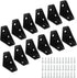 PHITUODA 12pcs Angle Corner Shelf Bracket 38mm x 38mm, Cold Rolled Steel Corner
