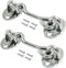 Unlorspy 2 Sets Hook and Eye Latch Stainless Steel Cabin Hook Eye Latch
