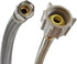 Fluidmaster Toilet Connector, Braided Stainless Steel, 3/8 Female Compression x 7/8 Female Ballcock, 12-Inch