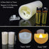 2"x4" LED Battery Operated Candles Plastic Flickering Flameless Candles with Timer Outdoor Waterproof Wedding Party