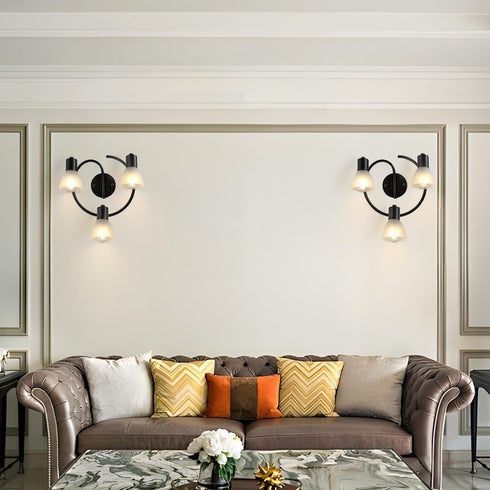3-Light KEESFU Kitchen Flush Mount Ceiling LightModern Round Track Lighting FixturesDirectional Ceiling Spot Light