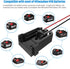 Power Wheel Adapter with Fuse & Switch for Milwaukee 18V Battery, Non-Blown Tight Battery Adapter, 4Pcs 30A Fuse