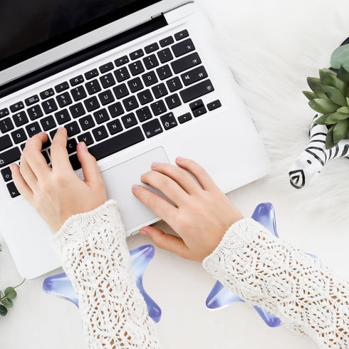 Elbow Gel Wrist Rest for Keyboard and Mouse Transparent Blue Sea Star Pad Cushion Ergonomic Cute Clear Cool Mouse Wrist