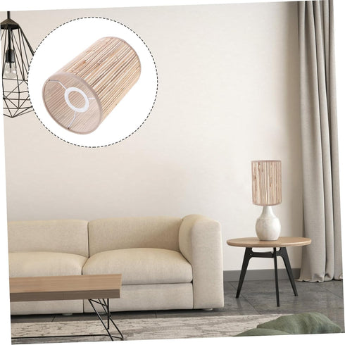 E27/E14 Large Woven Bamboo Lampshade for Table and Floor Lamps Decorative Ceiling Light Cover Handcrafted Rattan Light