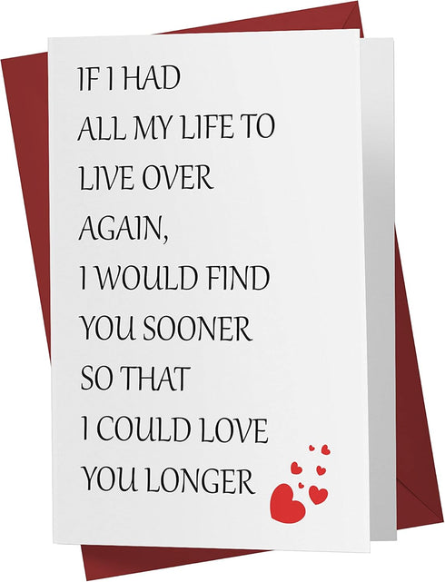 Karto Sweet Birthday Card for Husband Wife - Large 5.5x8.5 inch Boyfriend Girlfriend Birthday Cards - Love Sooner