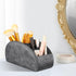 Large Remote Control Holder with 5 Compartments, KENOBEE Anti-slip Desktop Caddy for Phone, Office Supplies - Gray