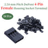 50 Sets Dupont 2.54 mm Pitch 4-Pin Female Adapter Cable Connector Accessories, 250 Pieces Crimp Pins Kit