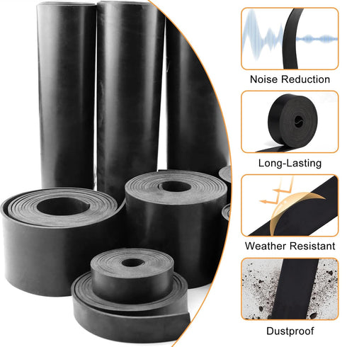 Neoprene Rubber Sheet, Solid Rubber Seal Strips for DIY Gasket Materials, Oil-Resistance, Anti-Slip